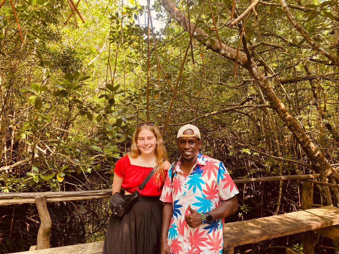 The Kai Tours Managing Director with the Guests at Jozani Forest