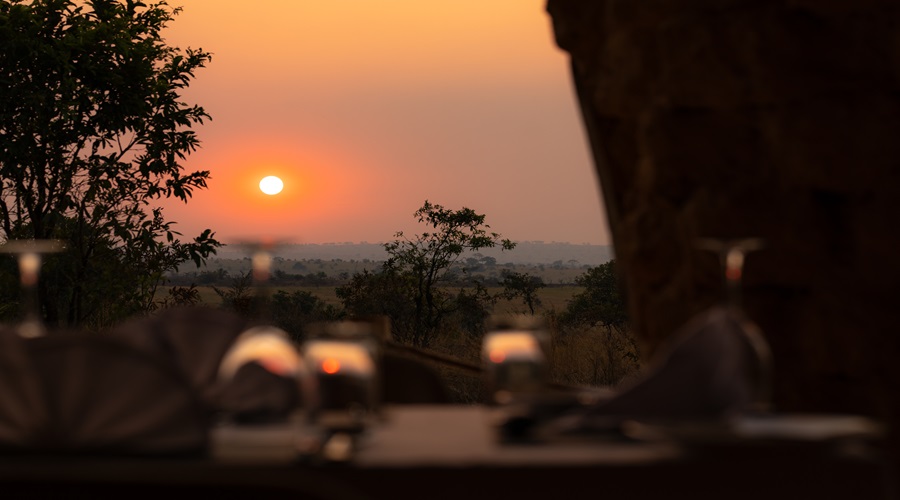 Beautiful sunset view at Serengeti Ark safari Lodge