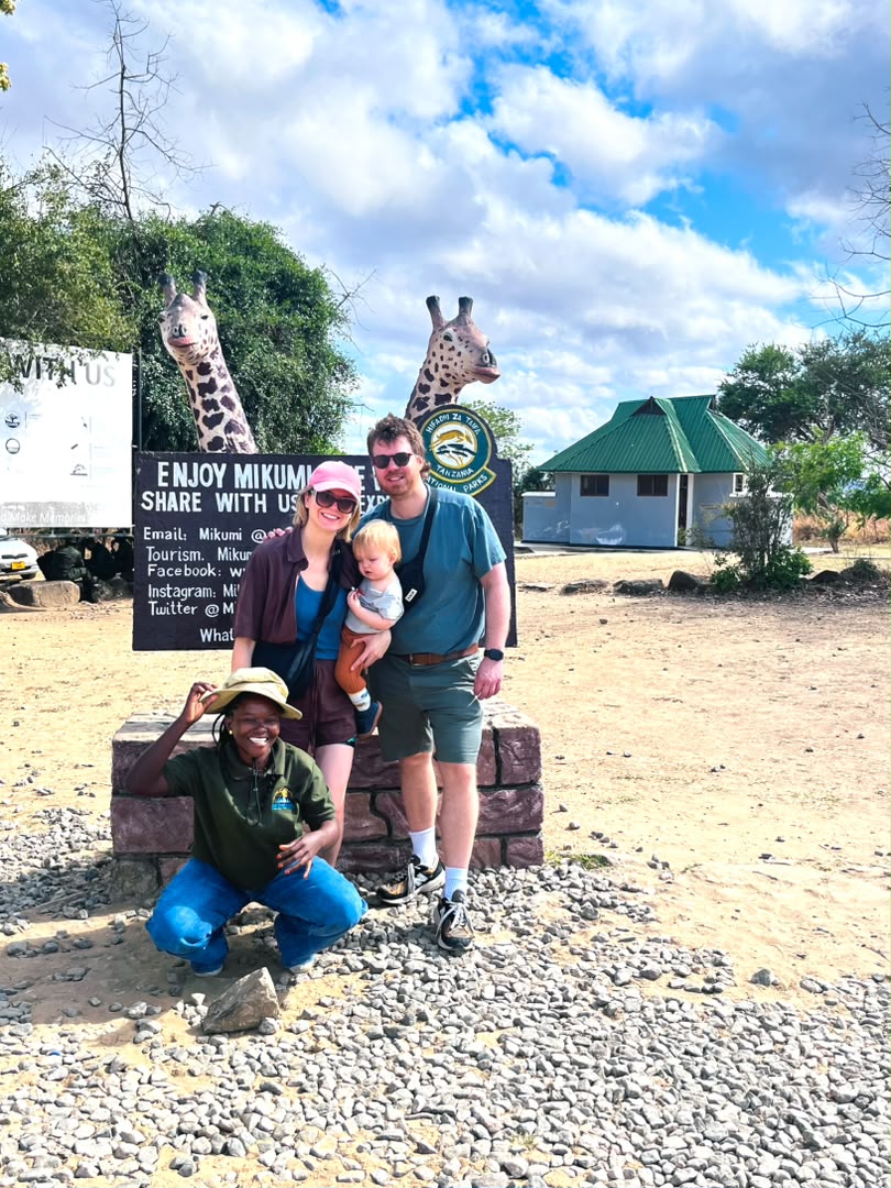A family Safari with child safari at Mikumi National Park.
