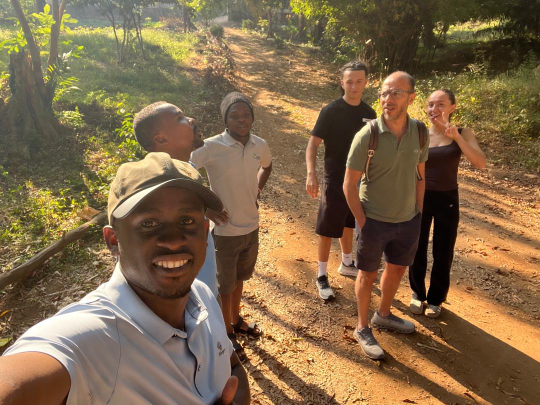 Guided hike on a forest trail in the Uluguru Mountains near Morogoro