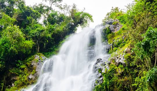 Materuni waterfall closeup photo