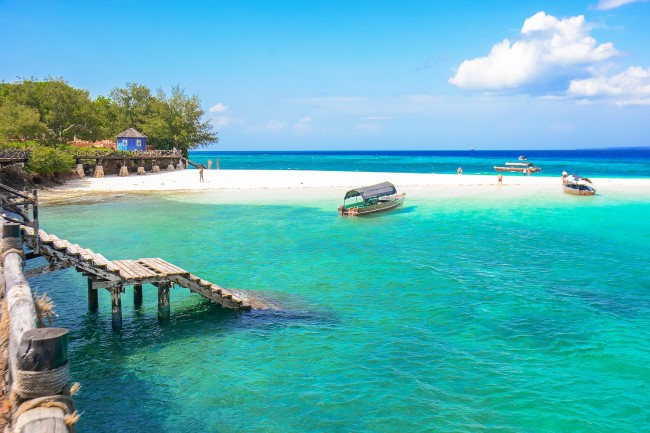 White sand beach coastal line